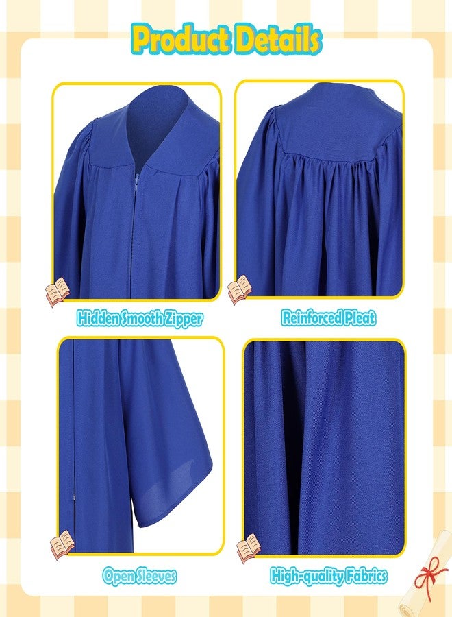 D DODOU Matte Preschool and Kindergarten Graduation Cap Gown Set with Year Charm Tassel (Royal Blue, 24) - Image 4